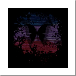 Butterfly Colorful, Retro Design, Punkstraster Posters and Art